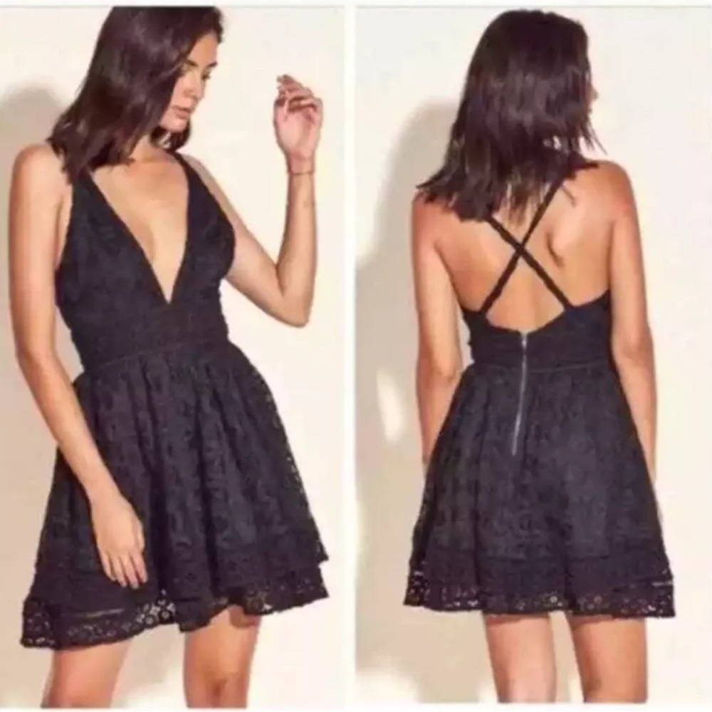 Lovers + Friends Moon Dance Black Lace Layered Dress - Picture 3 of 3